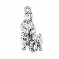 thumbnail image 1 of Sterling Silver 24" 1mm Box Chain 3D Standing Mother Bear And Cub Pendant Necklace, 1 of 2