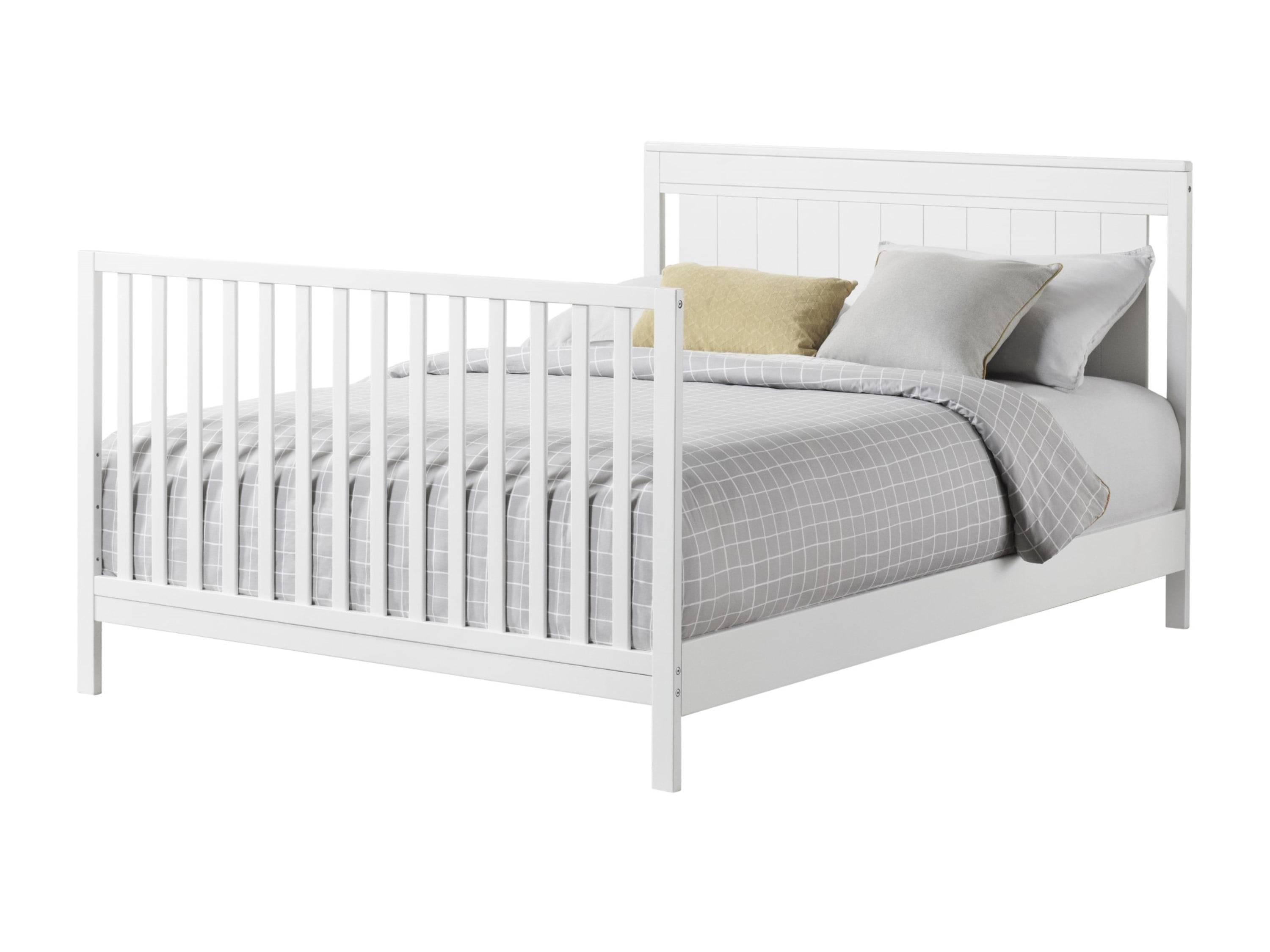 Oxford Baby Lazio 4-in-1 Convertible Crib, Snow White, GREENGUARD Gold Certified, Wooden Crib