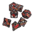thumbnail image 4 of Juego de Dados poliédricos Yuxing Metal huecos con patrón en forma de corazón 7 Uds, 4 of 5