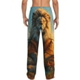 thumbnail image 3 of Daiia Prairie Meditating Lion Men's Sleep Pant with Pockets and Drawstring,Pajama Pants-X-Large, 3 of 9