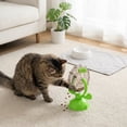 thumbnail image 6 of Interactive Cat Slow Feeder Toy, Food Dispensing Puzzle Toy for Indoor Cats, Tumbler Design Treat Dispenser, Exercise and Mental Stimulation Tool, Blue, 6 of 7