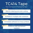 thumbnail image 3 of Tapecase Bag Sealing Tape,Yellow,3/8 in W,72 yd L TC414, 3 of 3