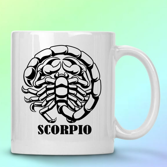 WHITE COFFEE MUG 11 OZ SCORPIO