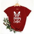 thumbnail image 3 of fatyb Women's Easter T-Shirts Short Sleeve Graphic Tees Shirts Print Crew Neck Womens Dressy Tshirts, 3 of 5
