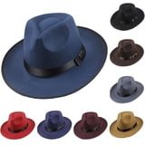 Big Wide Brim Fedora Hats for Women Men Wes… product image
