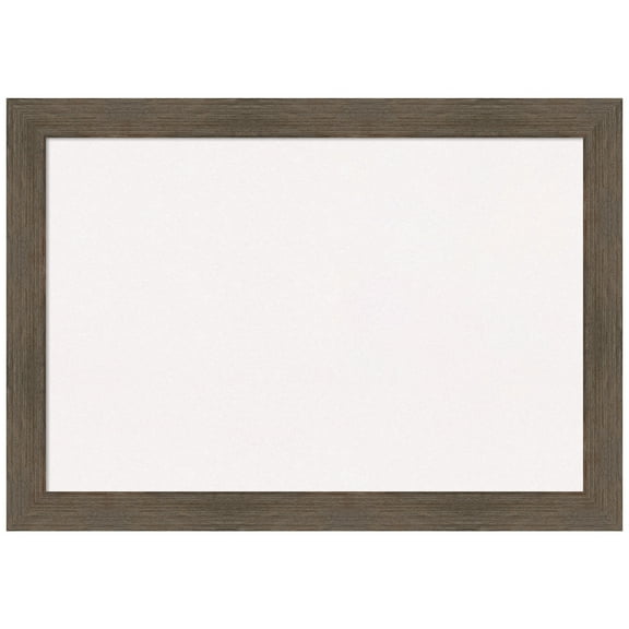 Amanti Art White Cork Board Wood Framed Hardwood Mocha Narrow Bulletin Board 27 in. x 19 in.