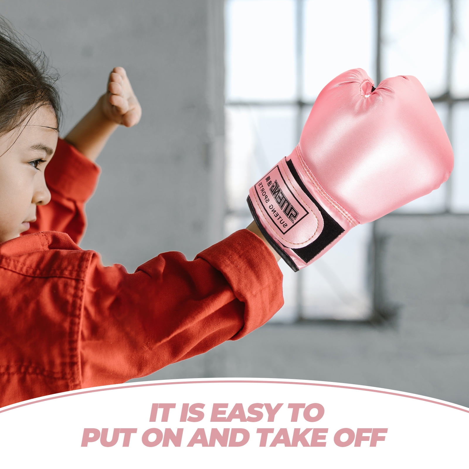 2 Pairs Girls Waterproof Gloves Children's Boxing