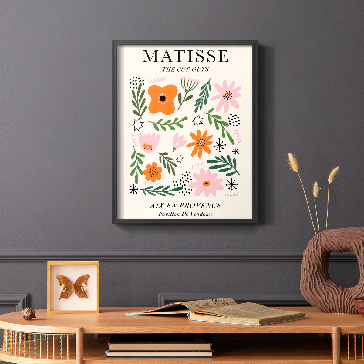 Matisse CXCIII Framed Print in Black Solid Wood 11 x 14 Framed Print