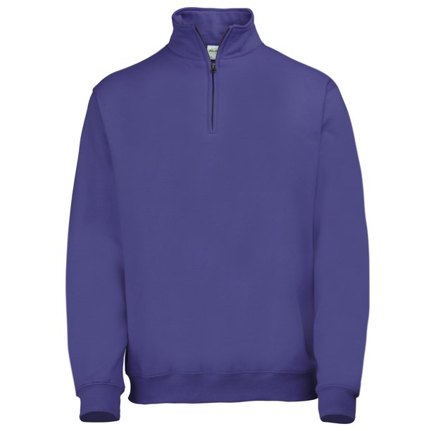 Awdis - Sudadera básica con cremallera de ¼ Modelo Sophomore Hombre Caballero (Púrpura)