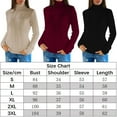 thumbnail image 2 of Womens Sweater Turtleneck Loose Pullover Long Sleeve Tops Chunky Knit Jumper Sweater, 2 of 2