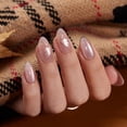 thumbnail image 4 of Press On Nails VSALON Short Almond Pink Cat Eye para mujer, 4 of 7