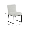thumbnail image 3 of HomePop 20.5" Channeled Fabric Sustainable Woven Dining Chair in Gray, 3 of 11