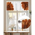 thumbnail image 7 of Orange Gold Flower Valances for Windows Orange Gradient Vintage Abstract Line Valance Rod Pocket Short Window Treatments Curtains for Kitchen Bathroom Living Room Bedroom, 42 x 18 Inch, 7 of 7