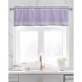 thumbnail image 2 of Purple Silver Stripes Kitchen Valances for Windows Farmhouse Linen Window Valance Curtain for Living Room Window Treatment Modern Ombre Abstract Aesthetic Valance Rod Pocket Topper, 54 x 18 Inch, 2 of 6