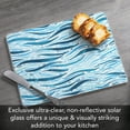 thumbnail image 4 of CounterArt Wavy Waves 3mm Tempered Glass Cutting Board 10" by 8", 4 of 7