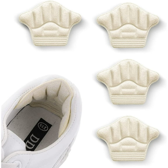 2 Pairs Heel Grips for Loose Shoes, Heel Cushion Pads No-Slip Shoe Inserts Liner for Blisters Self-Adhesive Heel Protector for Men Women, Shoe Heel Repair Patch