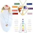 thumbnail image 4 of [Clearance] Gold Plated Colorful Crystal Pendant Necklaces for Women Fashion Stainless Steel Tree of Life Heart Necklace Jewelry Daughter Birthday Thanksgiving Gift on Clearance, 4 of 7