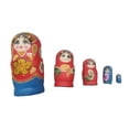 thumbnail image 4 of 5x muñecas Matryoshka de madera pintadas a mano, juguetes para niños, muñecas rusas anidadas de dibujos animados, juego de muñecas apilables para Rojo, 4 of 7