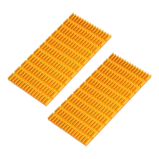 Heat 2 Piezas Disipador De Calor De Aluminio Placa De Enfriamiento Adhesiva Conductora Térmica Dorada TP50 X 4 X 100
