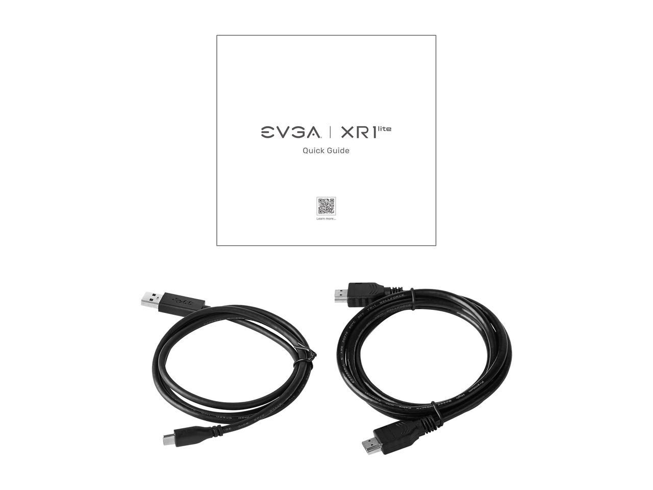 EVGA XR1 lite Capture Card, Certified for OBS, USB 3.0, 4K Pass Through, PC, PS5, PS4, Xbox Series X and S, Xbox One, Nintendo Switch, 141-U1-CB20-LR