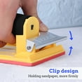thumbnail image 3 of KAKOWELY Hand Grip Sandpaper Holder Sponge Handle Handheld Sand Paper Frame Grinding Polished Tools For Walls Woodworking Polishing Sanding Tools Abrasive Tools Yellow,7.48"X3.54"X2.56", 3 of 5