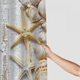 thumbnail image 3 of Orinice Ambesonne shell shower curtain, starfish ocean, vertical wooden surface, ocean beach, nautical print, fabric bathroom décor set 69x72, 3 of 7