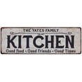 thumbnail image 1 of THE YATES FAMILY KITCHEN Chic Metal Sign 6x18 106180039492, 1 of 1