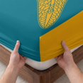 thumbnail image 3 of Cal.King Size Fitted Sheet Set - Orange Yellow Blue Starfish 3 Piece Bedding Sets 16" Deep Pocket Fitted Sheet with 2 Pillowcases, Summer Beach Coastal Modern Brushed Microfiber Luxury Bed Sheets, 3 of 9