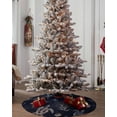 thumbnail image 4 of Navy Blue Coastal Christmas Tree Skirt 48 Inches Large Christmas Skirt Tree, Nautical Summer Beach Sea Turtle Starfish Tree Skirt Christmas Decorations for Fireplace Party Holidays Indoor Outdoor, 4 of 7