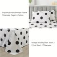 thumbnail image 4 of Lanpei Polka Dot Fitted Sheet Set 4Pcs Cal King, 100% Cotton Geometric Deep Pocket Fitted Sheet Set Modern Bedding Set For Bedroom Dorm, All-Season (1 Flat Sheet + 1 Fitted Sheet + 2 Pillowcases), 4 of 8