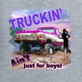 thumbnail image 2 of Wild Bobby, Truckin Ain't Just For Boys, Cars and Trucks, Unisex Crewneck Graphic Sweatshirt, Heather Grey, 3X-Large, 2 of 4