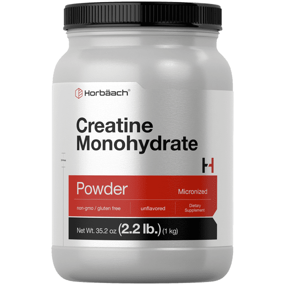 Creatine Monohydrate Powder | 2.2lbs (35.2 oz) | Unflavored Supplement for Men and Women | by Horbaach