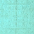 thumbnail image 1 of Ahgly Company Indoor Square Abstract Light Blue Modern Area Rugs, 7' Square, 1 of 4