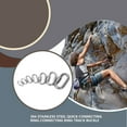 thumbnail image 3 of Keychain Stainless Steel D Shaped Buckle Fast Release Screw Locking Carabiner Camping Traveling Chain Connector M12, 3 of 9