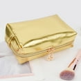 thumbnail image 6 of ZPAQI Large Capacity Make Up Pouch Handheld Gold Zipper Bag Storage Bags for Travel, 6 of 19