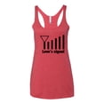 thumbnail image 2 of Love's Signal Love Language Couple Valentine's Day Tri-Blend Racerback Tank Top, Vintage Red, X-Large, 2 of 3