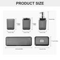 thumbnail image 5 of AOOOWER 5Piece User friendly Bathroom Essential Set Soap Dispenser Toothbrush Holder Tumblers Vanity Tray and Holder, 5 of 12