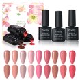 thumbnail image 1 of Pretfy 9 Colors Gel Nail Polish Kit Soak Off UV LED Nail Gel Base Coat, 1 of 8
