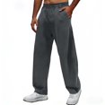 thumbnail image 6 of Havenre Men's Yoga Sweatpants Open Bottom Lightweight Sweat Pants Drawstring Elastic Waist Comfy Athletic Lounge Pants with Pockets Dark Gray S, 6 of 9