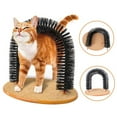 thumbnail image 2 of Cat Arch Self Groomer Massager Toy,Pet Kitten Scratcher Toys Cat Fur Grooming Brush Shedding with Scratch Pad, 2 of 7