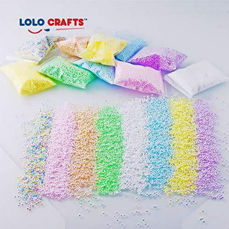 90,000-Piece Micro Foam Beads for Slime Making, Arts and Crafts