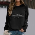 thumbnail image 1 of Mode Femme Mignon Décontracté Imprimé Col Rond Sans Capuche Veste à Manches Longues avec Capuche Chandail en Molleton Jogging Femmes Filles Vestes d'Échauffement Softball Jogging Survêtements Femmes Capuche Courte Grande Taille, 1 of 3