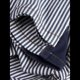 thumbnail image 4 of Pantalones de Rayas de Tiro Bajo para Mujer, Vaqueros Bohemios de Pierna con Cordón Ajustable, Tendencia 2025 Azul Marino S, 4 of 8