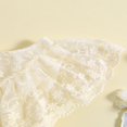 thumbnail image 4 of Bébé Filles Princesse Robe Volant Manches Dentelle Florale à Volants Robe d'Été Vêtements, 4 of 7