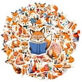 thumbnail image 2 of 35pcs-50pcs Cute Fox Stickers Animal Stationery Stickers Funny Kids Stickers for Laptops Notebooks Suitcases, 2 of 9