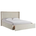 thumbnail image 2 of Maklaine Contemporary Accent Storage Wood Bed Queen in Tan Finish, 2 of 3