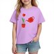 thumbnail image 1 of Blusas y camisas de manga corta con cuello redondo para niños y niñas, camisetas gráficas de manga corta, blusas con estampados bonitos para la temporada escolar., 1 of 8