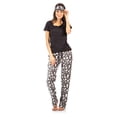 thumbnail image 2 of Ashford & Brooks Women's Short Sleeve Cotton Top Fleece Pants Pajama Set, 2 of 5
