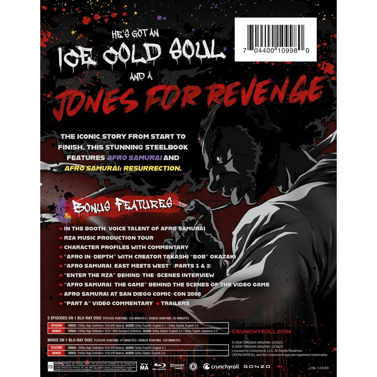 Steelbook Afro Samurai: The Complete Series + Movie (Blu-ray) New