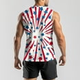thumbnail image 4 of Independence Day Printed Sleeveless Vest - Men's Athleisure Style with Patriotic Motifs - Lightweight, Breathable Material Ideal for Jogging, Errands, or Summer Outings,Royal Blue XL, 4 of 4